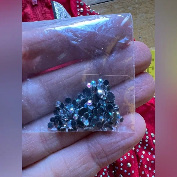 Red See-through Studded Bodysuit - Picture 11 of 16